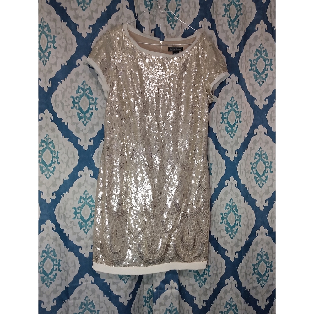 Jessica Howard Champagne Sequin Dress